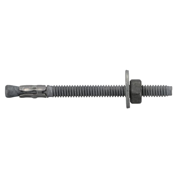 Midwest Fastener Wedge Anchor, 1/4" Dia., 3-1/4" L, Steel Hot Dipped Galvanized, 100 PK 53212 - main
